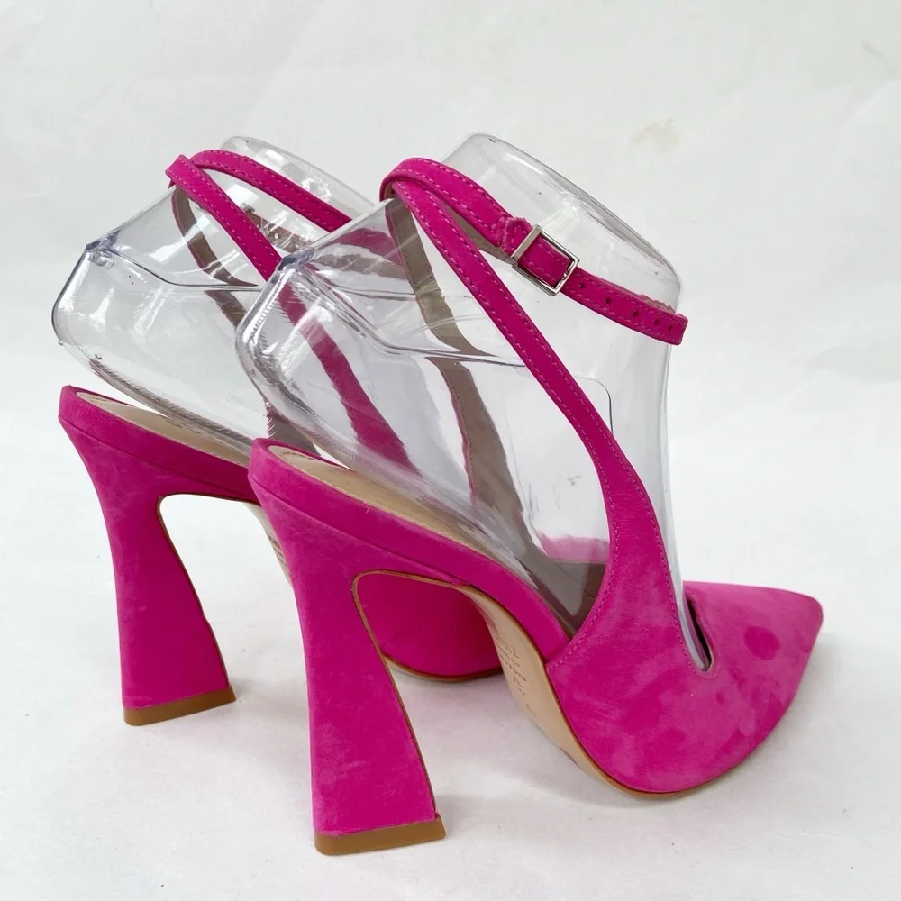 Schutz Pink Suede Leather Pump Size 7B - Picture 5 of 12